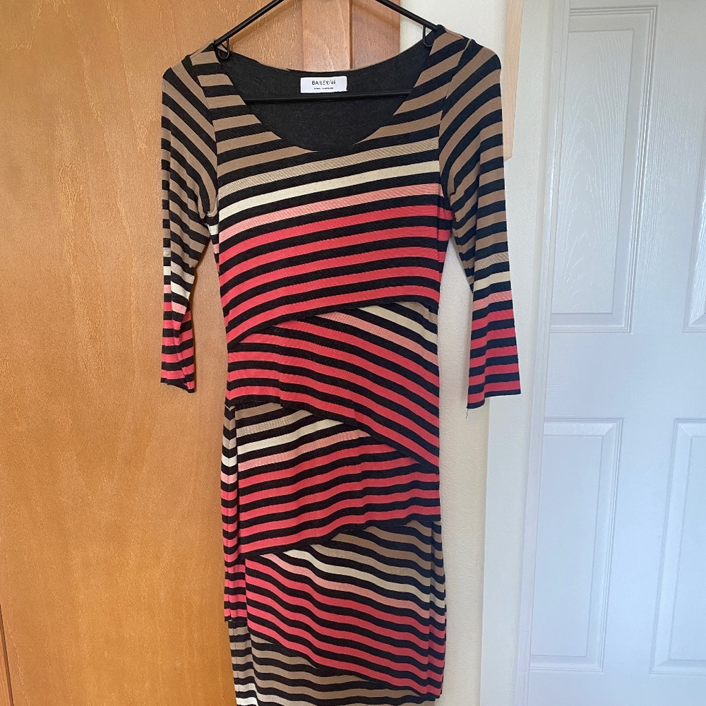 Bailey/44 Anthro Striped Knit Zig Zag Dress - Size XS - Picture 2 of 8